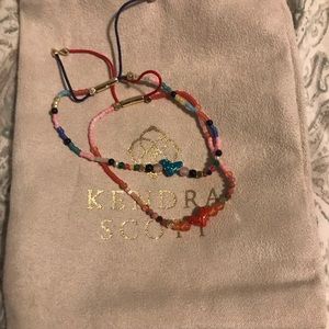 Nova Heart Gold Friendship Bracelet in Red and Multi mix sold as 1